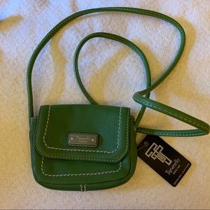 Tignanello green leather mini crossbody